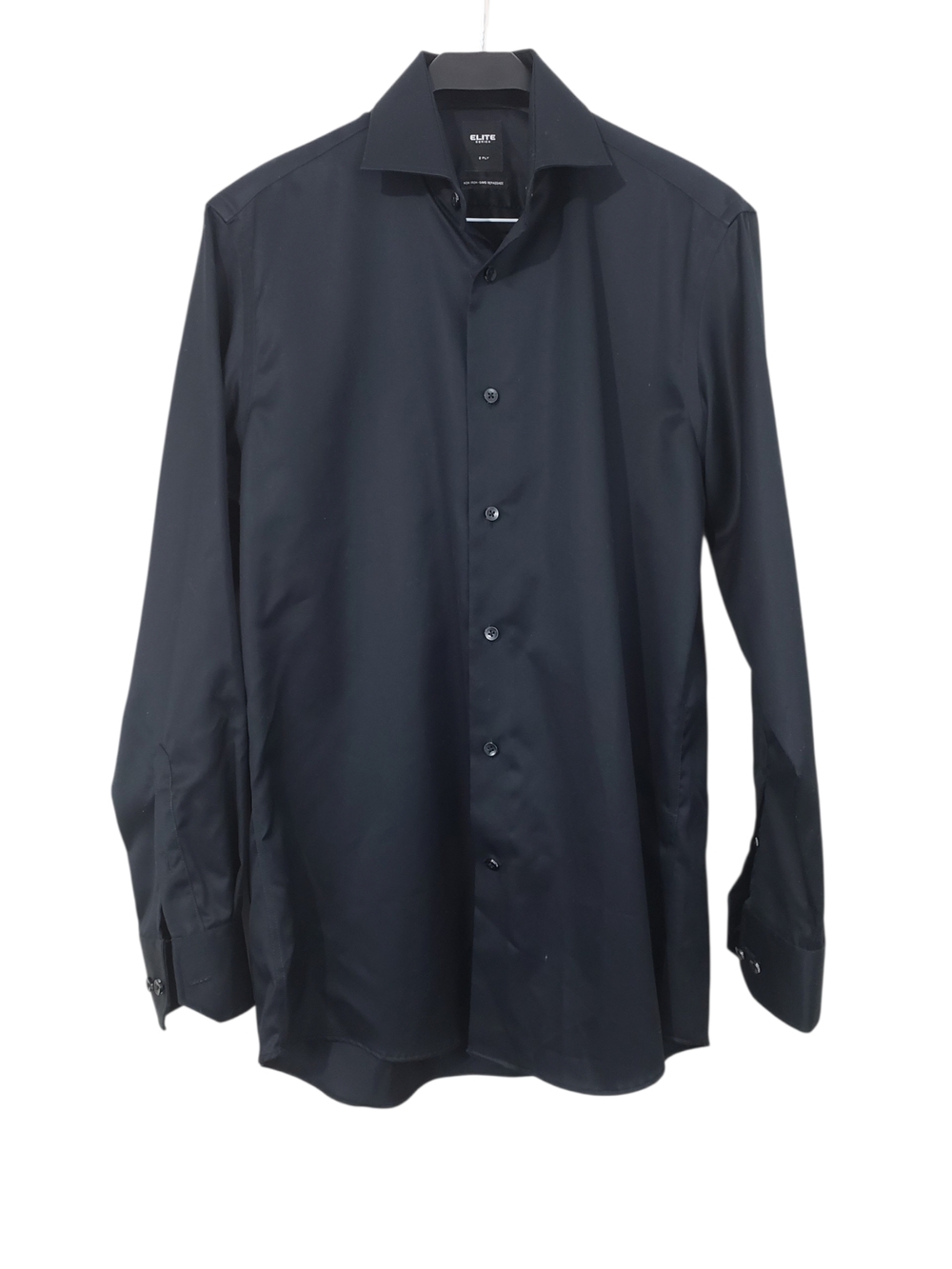 Serica Elite Men's Black Dress Shirt Size Large 15.5